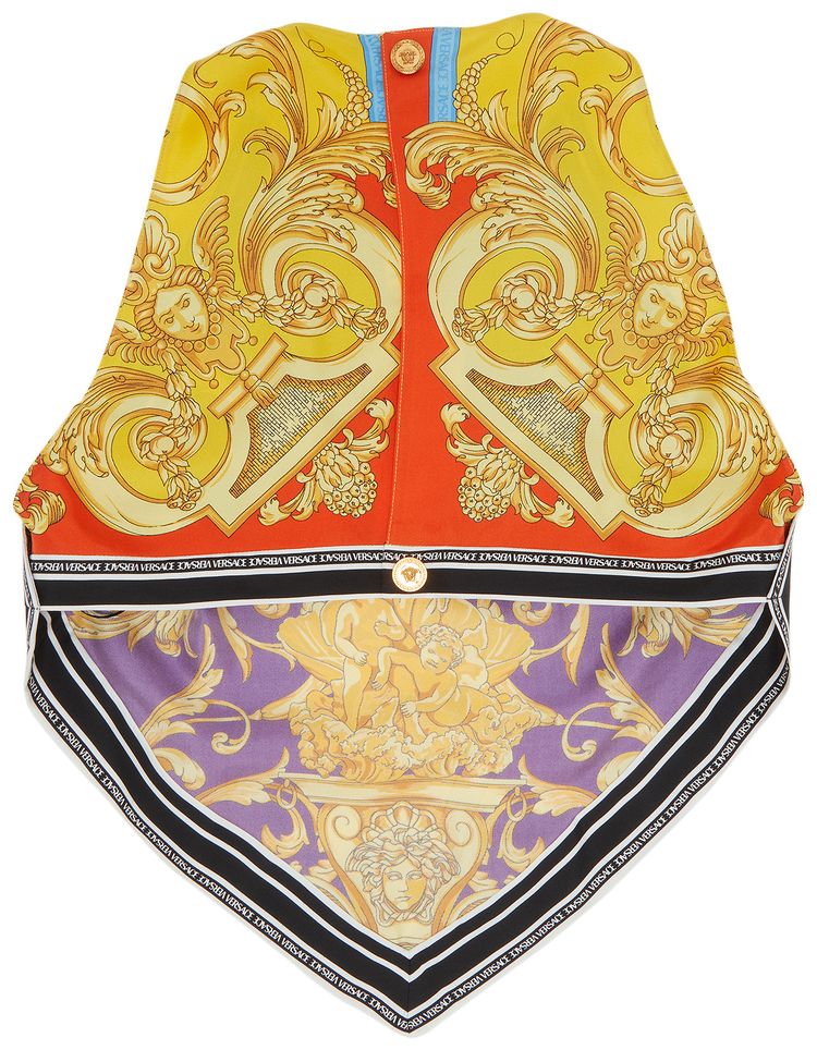 Versace Heritage Print Silk Blouse Dark OrchidSun