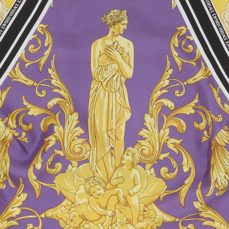 Versace Heritage Print Silk Blouse Dark OrchidSun