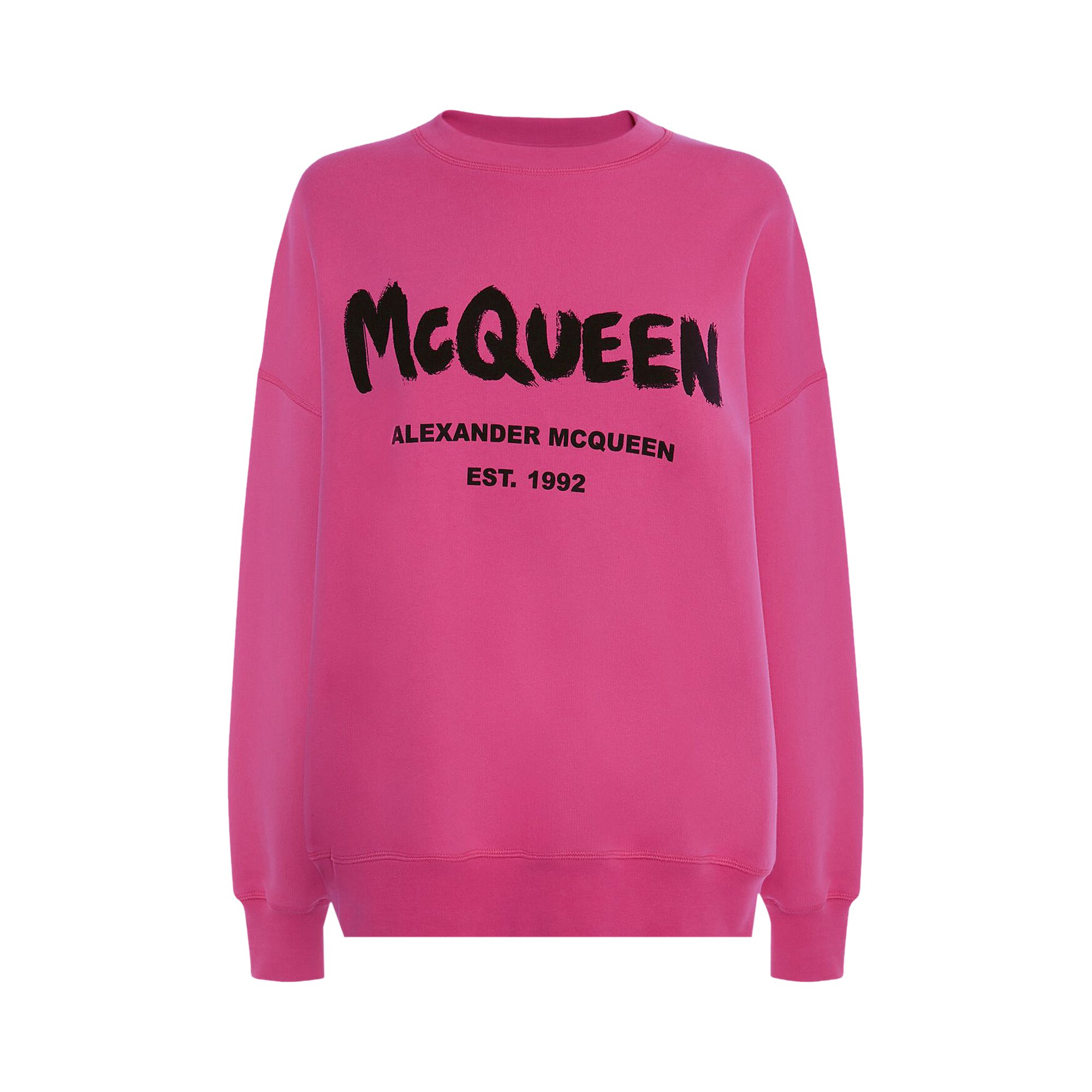 Alexander McQueen Graffiti Sweatshirt 'Bobby Pink'