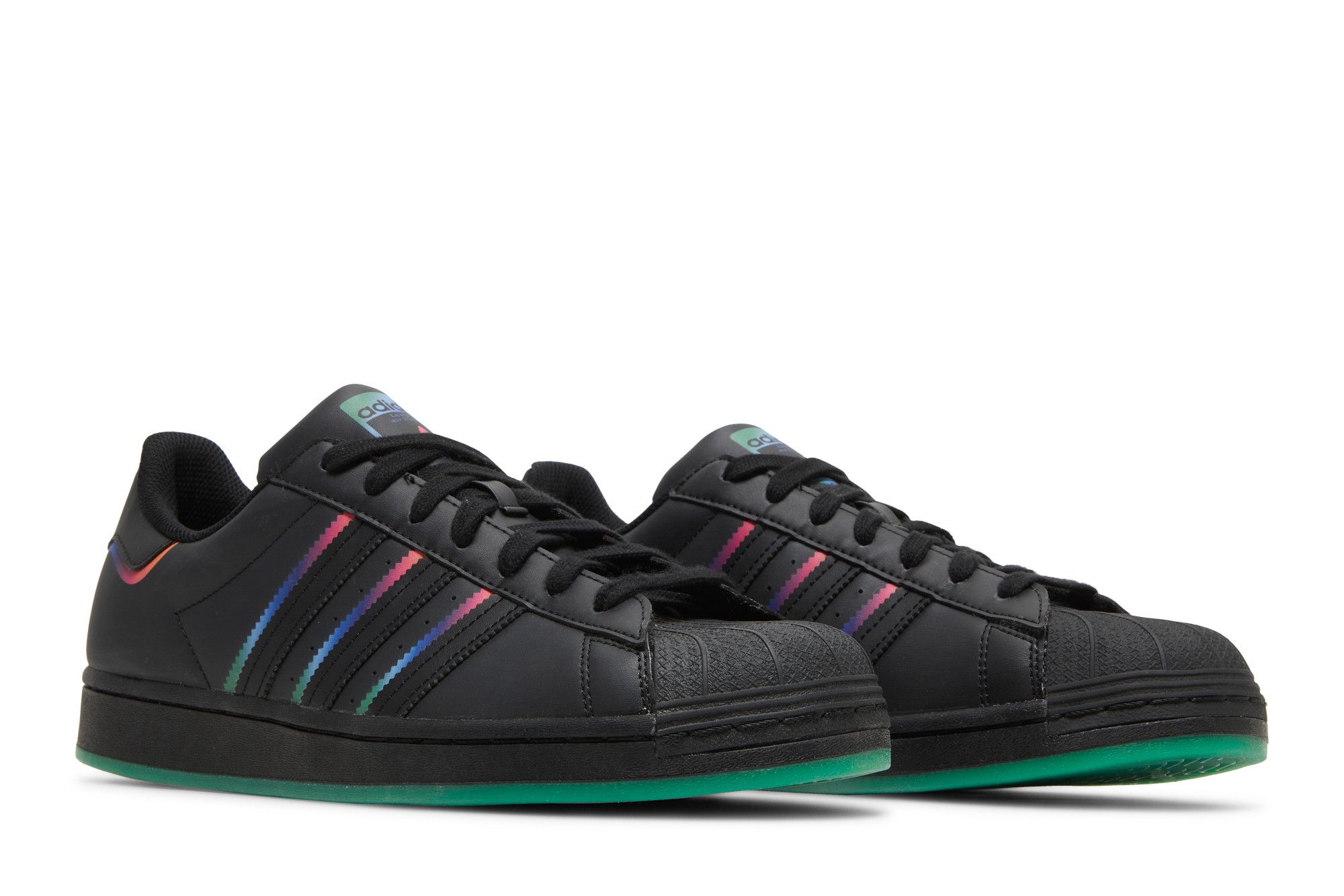 Black holographic adidas sales