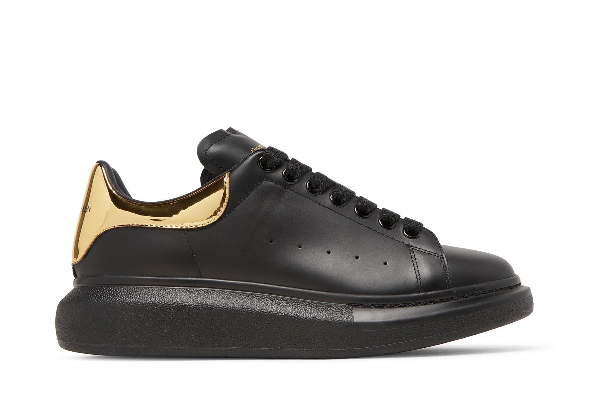 Alexander mcqueen sneakers black gold sale