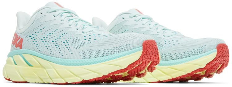 HOKA Wmns Clifton 7 Morning Mist Hot Coral