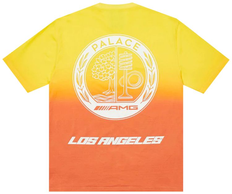 Palace x AMG 20 Los Angeles T Shirt YellowRed