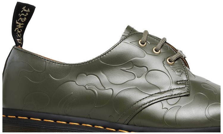 BAPE x Dr Martens 1461 Khaki Embossed Camo Friends  Family
