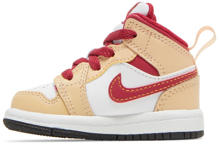 Air Jordan 1 Mid TD Light Curry Cardinal Red