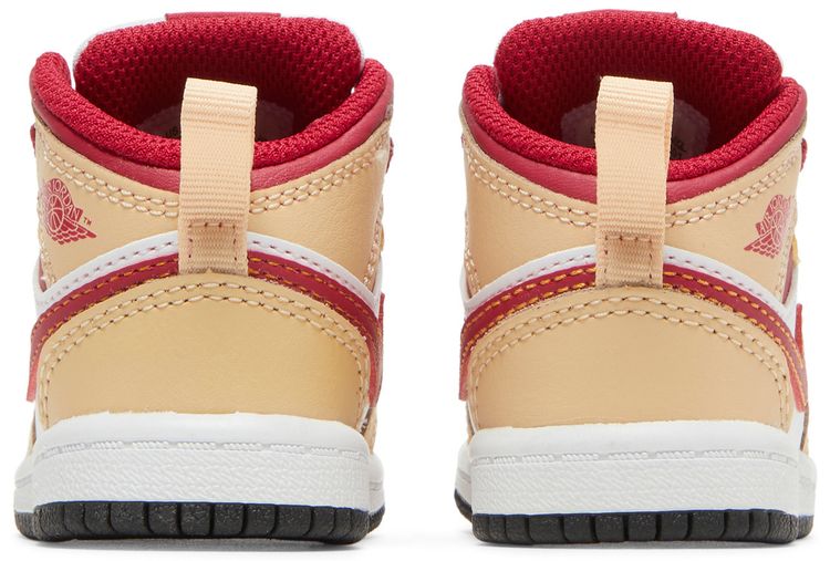 Air Jordan 1 Mid TD Light Curry Cardinal Red