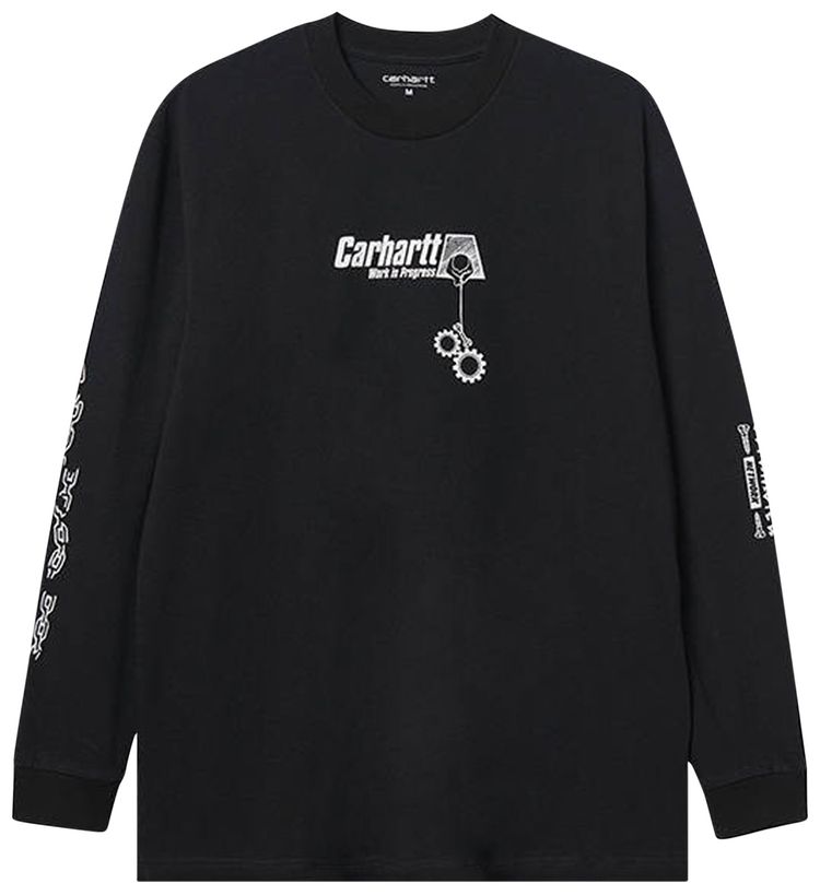 Carhartt WIP Long Sleeve Scramble T Shirt BlackWhite