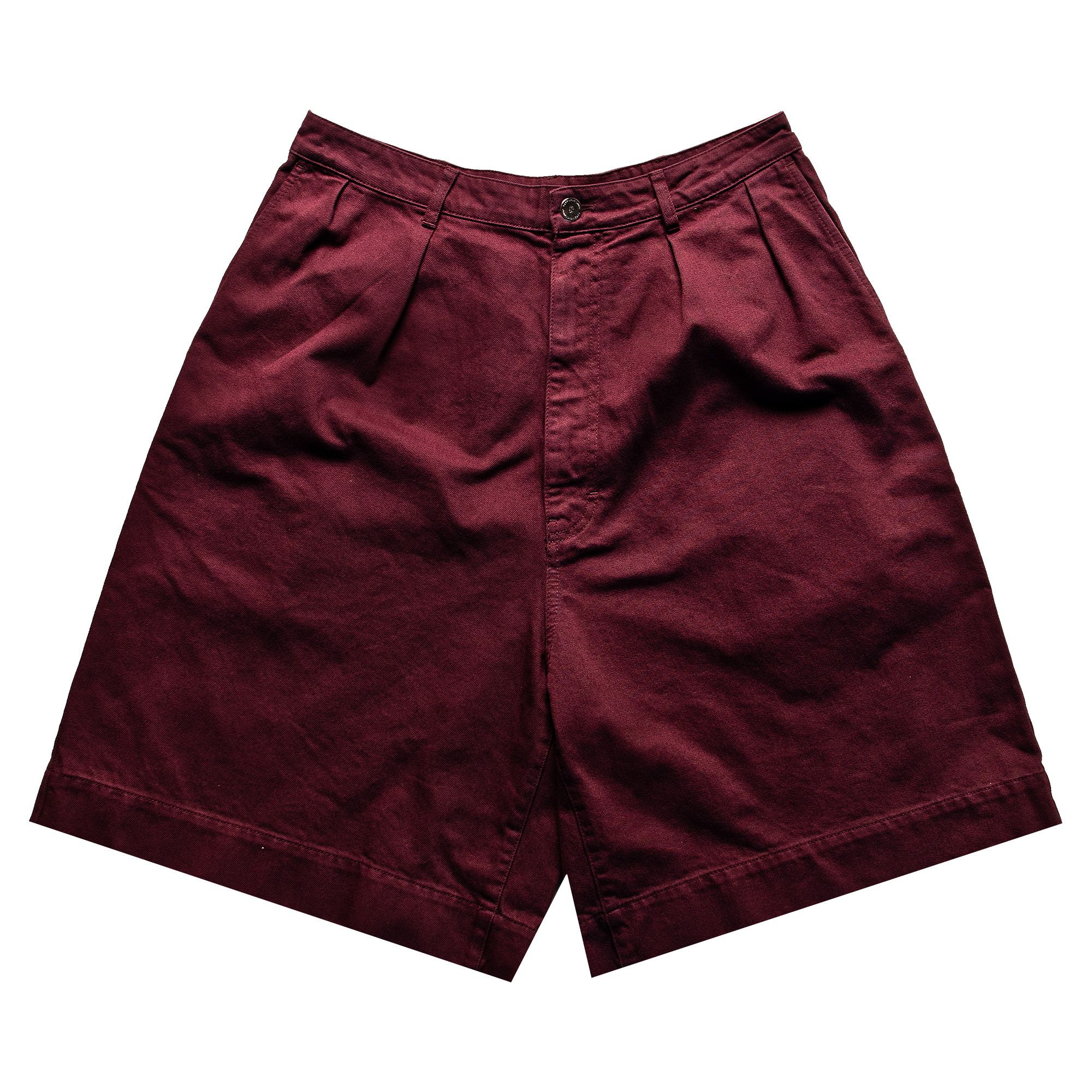 パンツ RAF SIMONS23ss STUDS WIDE DENIM SHORTS Buy Raf Simons Wide Leg Denim Shorts 'Burgundy' - 221 M243
