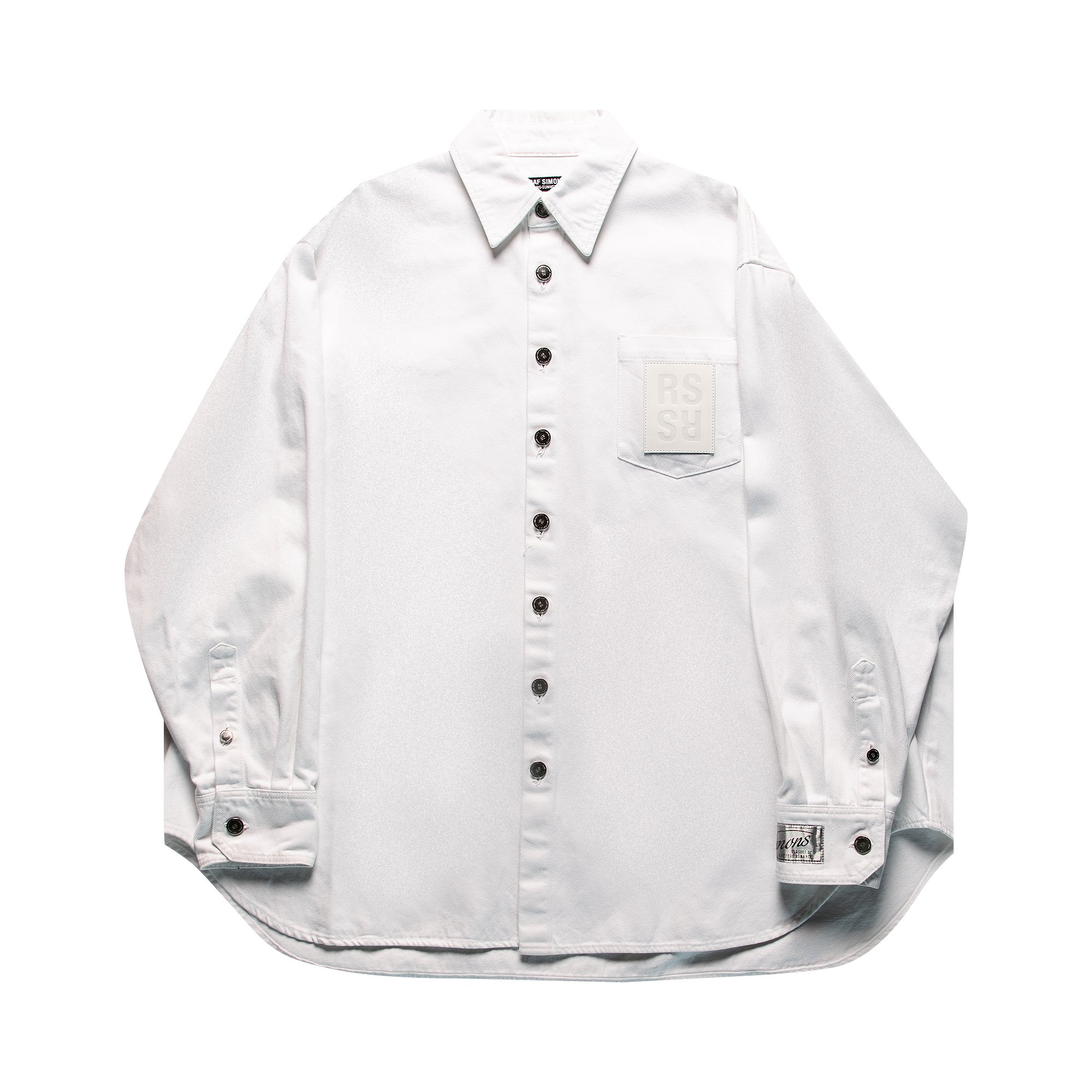 Buy Raf Simons RS Big Fit Denim Shirt 'White' - 221 M243 10032