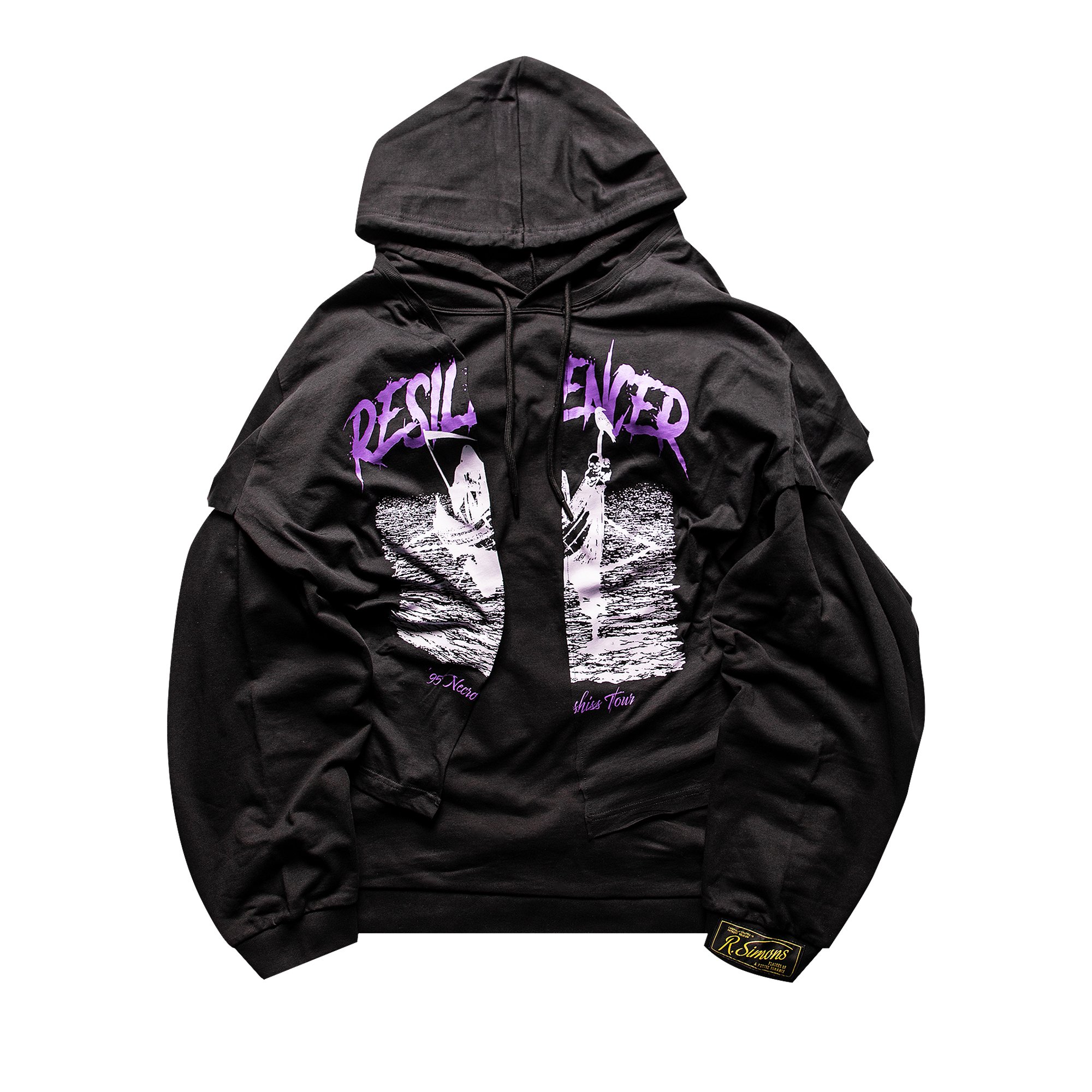 Buy Raf Simons Resilencer Doubled Hoodie 'Black' - 221 175B 19003