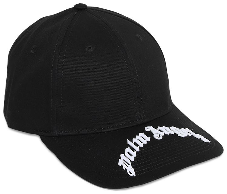 Palm Angels Curved Logo Cap BlackWhite