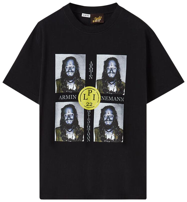 Loewe Portrait Print T Shirt Washed Black