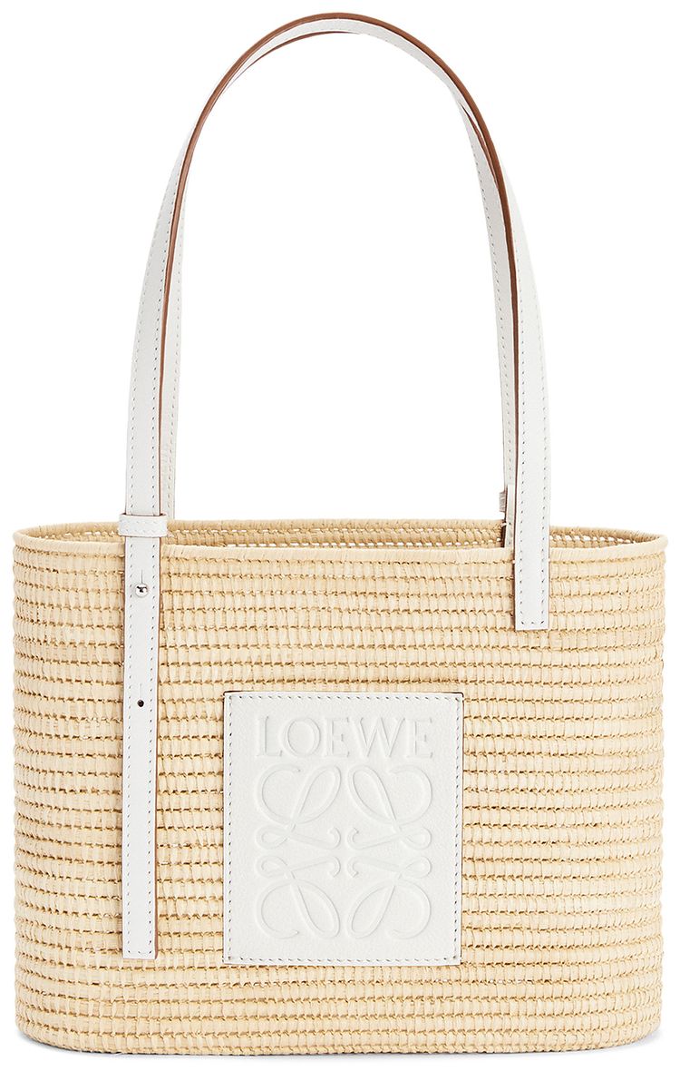 Loewe Square Basket Small Bag NaturalWhite