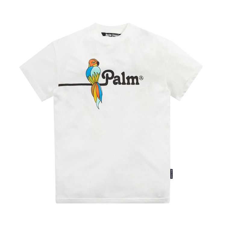 Palm Angels Parrot Vintage Tee WhiteBlack