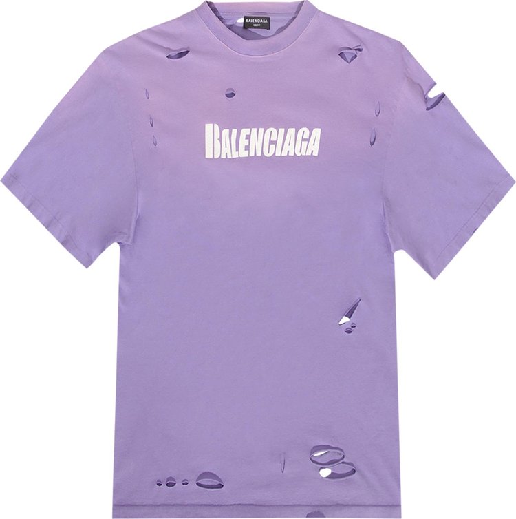 Balenciaga Boxy T-Shirt 'Purple/White'