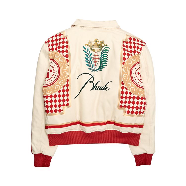 Rhude Casino Jacket White