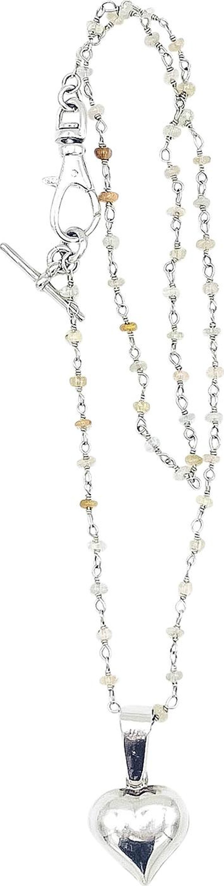 Martine Ali Opal Rosary Heart Chain 'Silver'