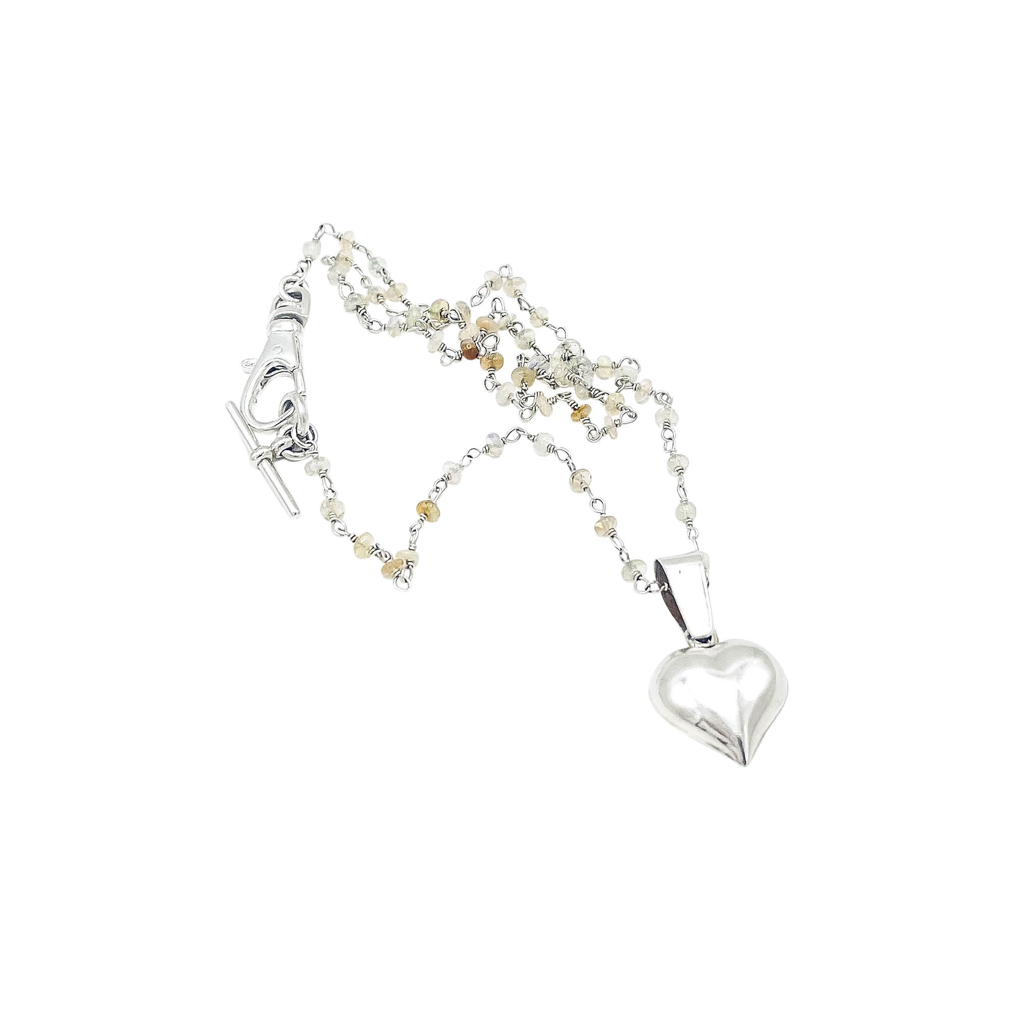 Buy Martine Ali Opal Rosary Heart Chain 'Silver' - MA2211919