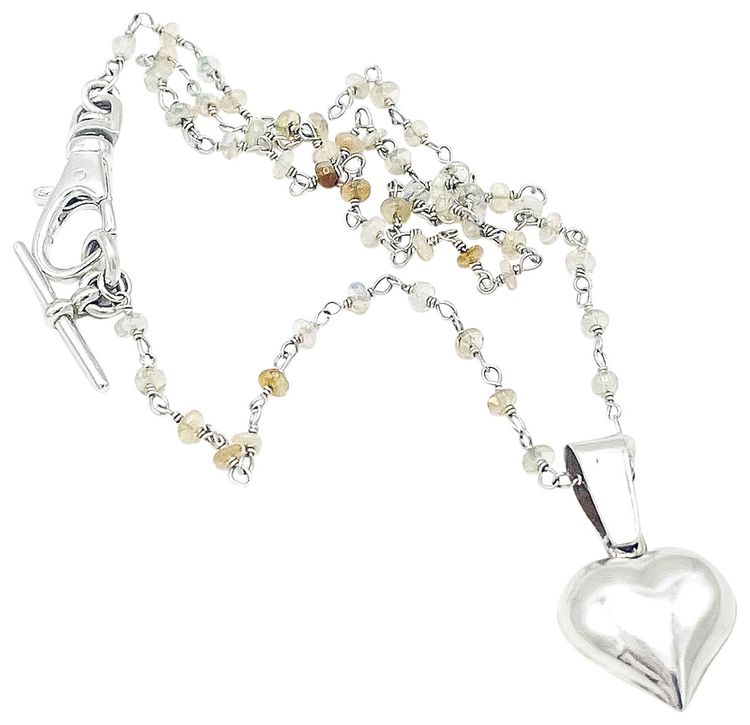 Martine Ali Opal Rosary Heart Chain Silver