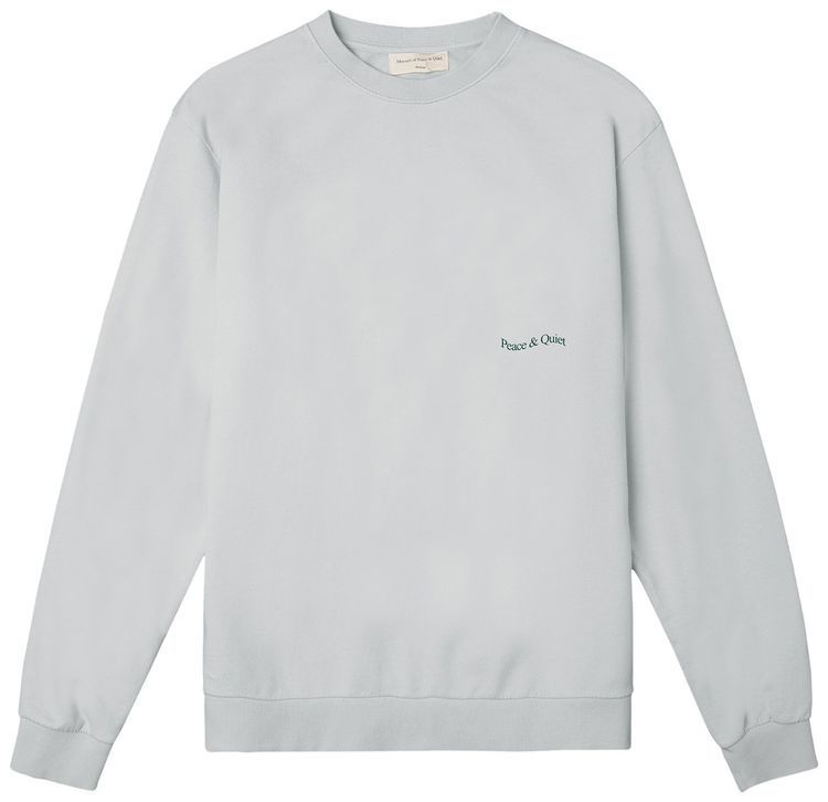 Museum of Peace  Quiet Micro Wordmark Crewneck Heather
