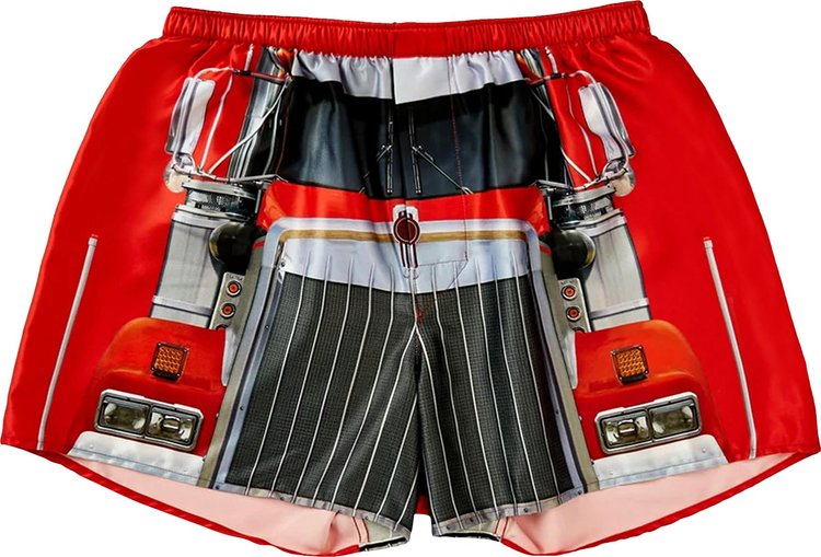 ERL Truck Underpants Woven Red