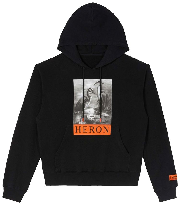 Heron Preston Hoodie Heron BlackWhite