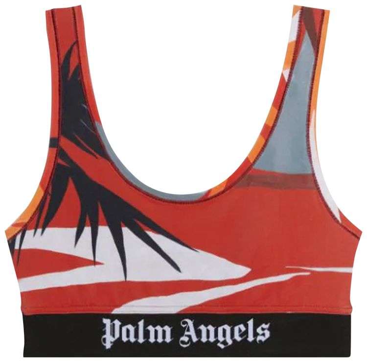Palm Angels Hawaii Sport Bra MulticolorOff White