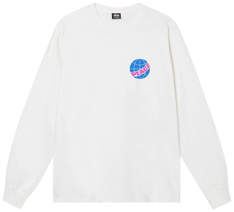 Stussy Global Peace Pigment Dyed Long Sleeve Tee Natural