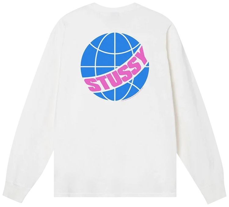 Stussy Global Peace Pigment Dyed Long Sleeve Tee Natural