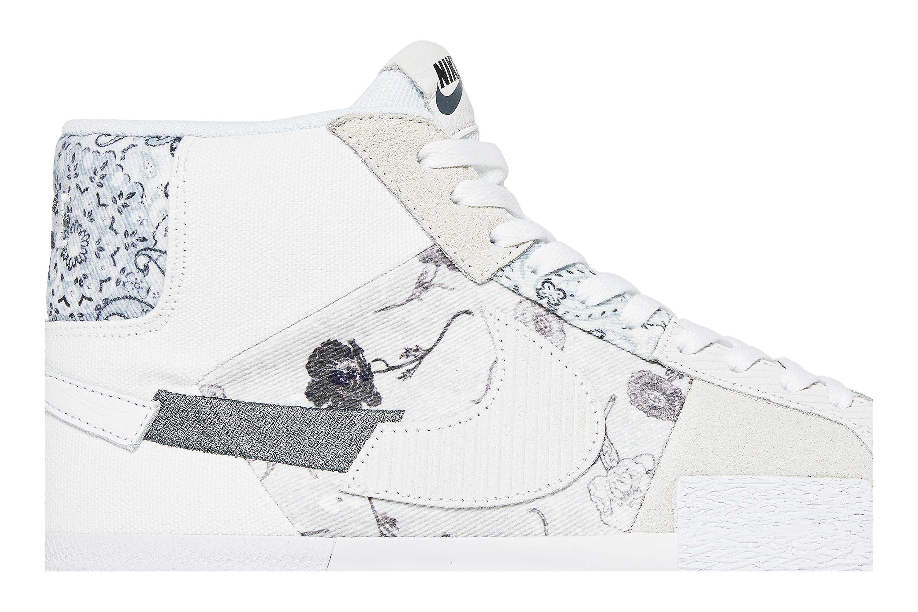 商品画像：NIKE SB Zoom Blazer Mid Premium White/Grey Floral Paisley 3