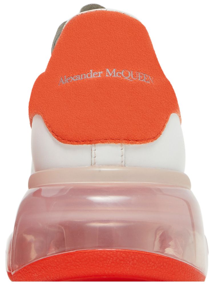 Alexander McQueen Wmns Oversized Sneaker Clear Sole   White Bright Orange