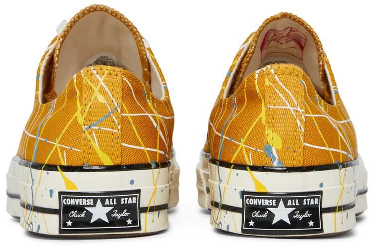 Converse Chuck 70 Low Paint Splatter   Sunflower Gold