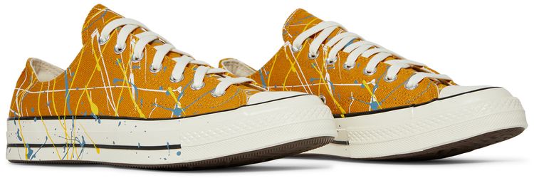 Converse Chuck 70 Low Paint Splatter   Sunflower Gold