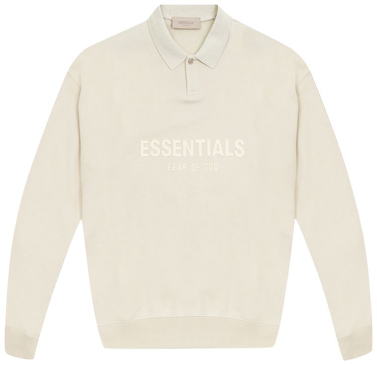 Fear of God Essentials Kids Long Sleeve Polo Wheat