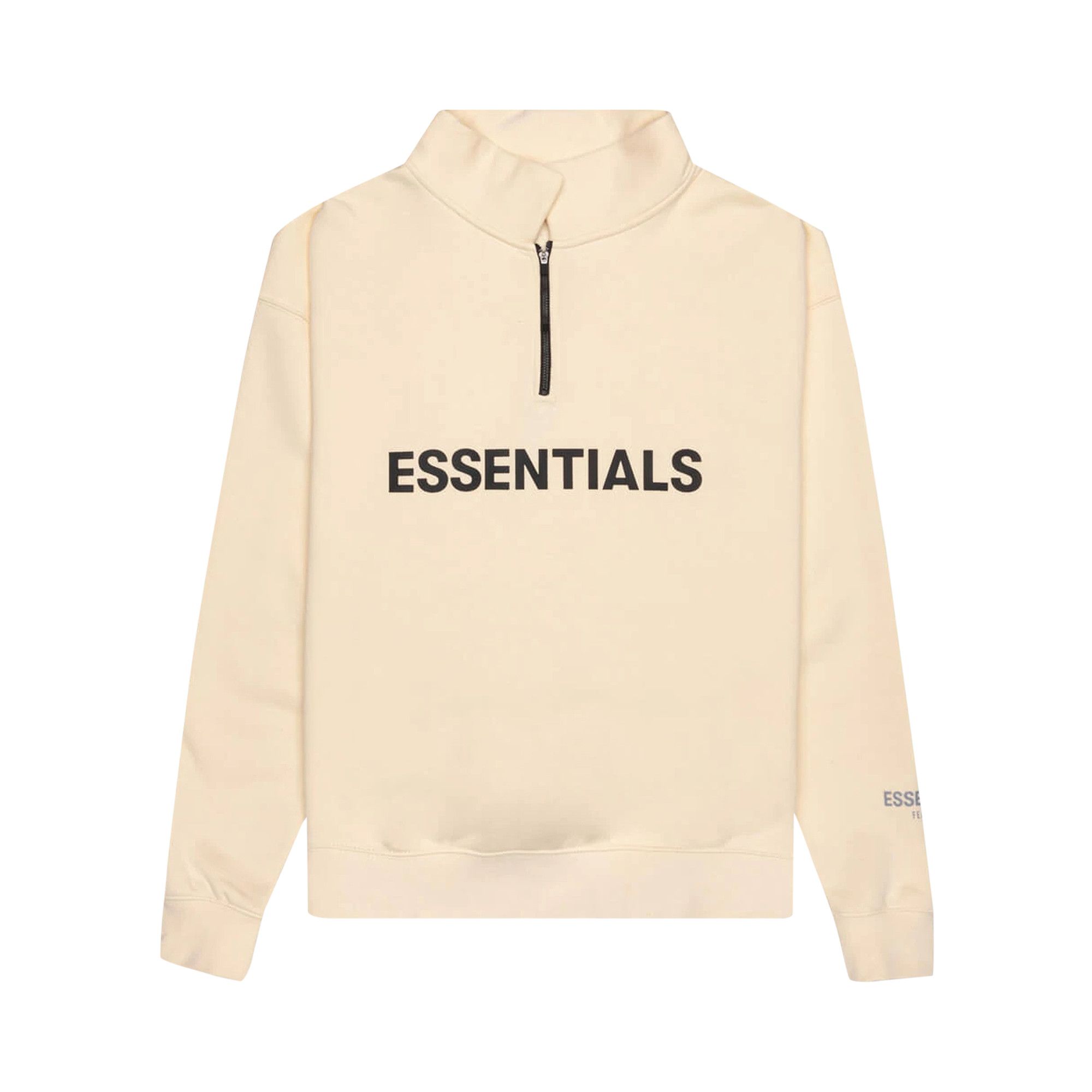 Buy Fear of God Essentials Mockneck Half Zip 'Buttercream