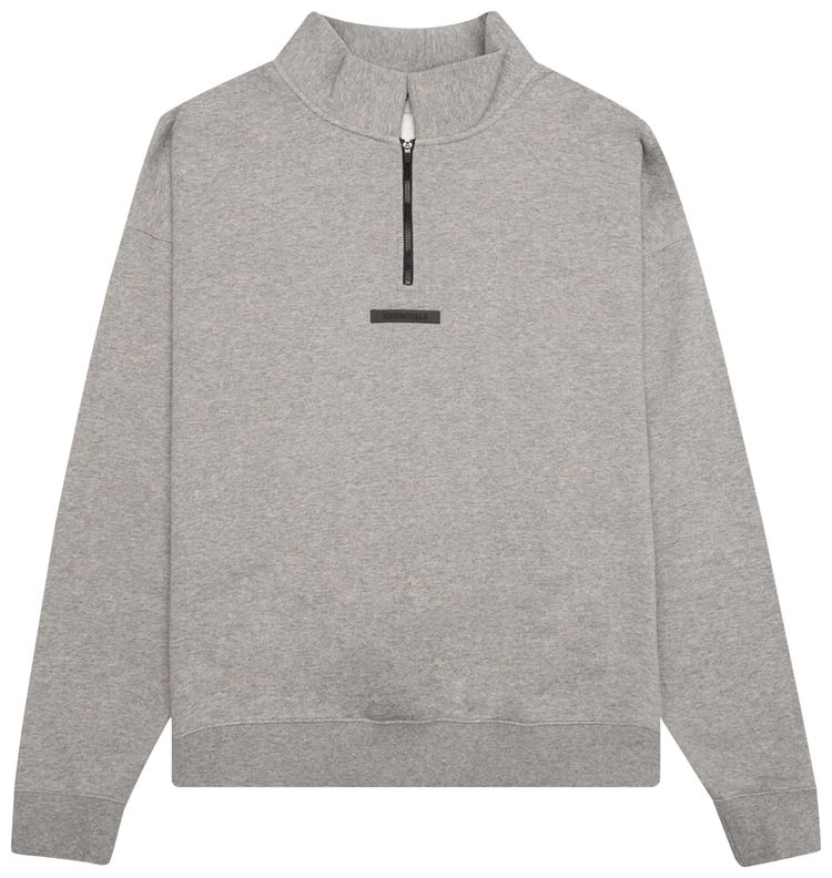 Fear of God Essentials Mockneck Half Zip Oatmeal