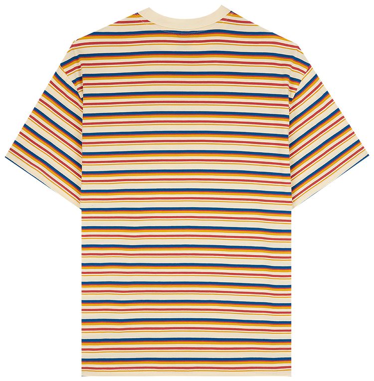 Brain Dead Nineties Blocked Striped T Shirt Cream