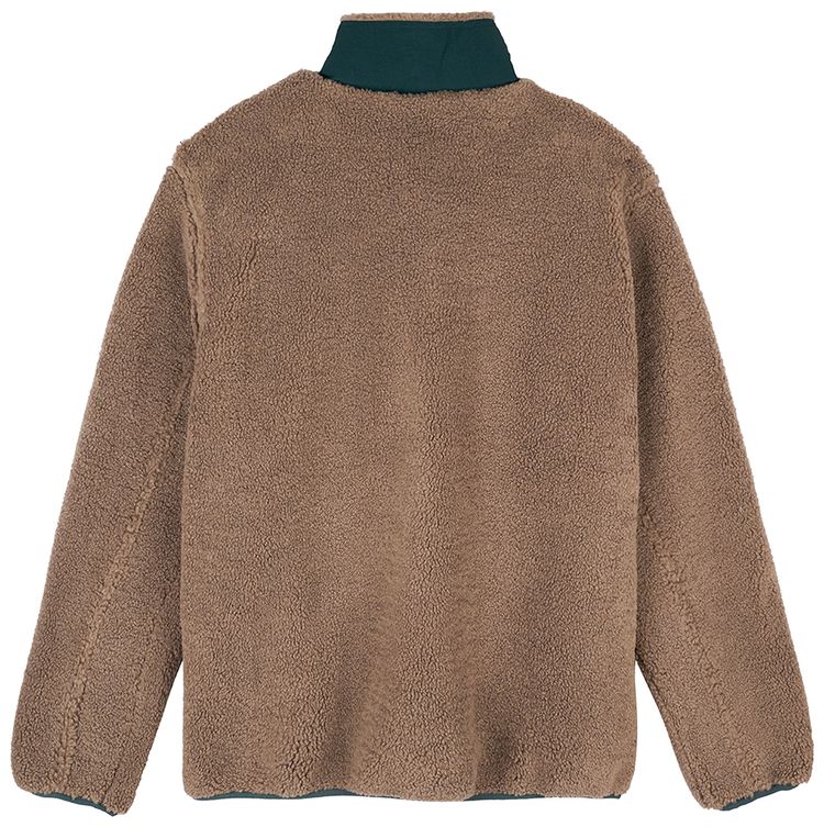 Brain Dead Teddy Sherpa Half Zip Jacket Nutmeg