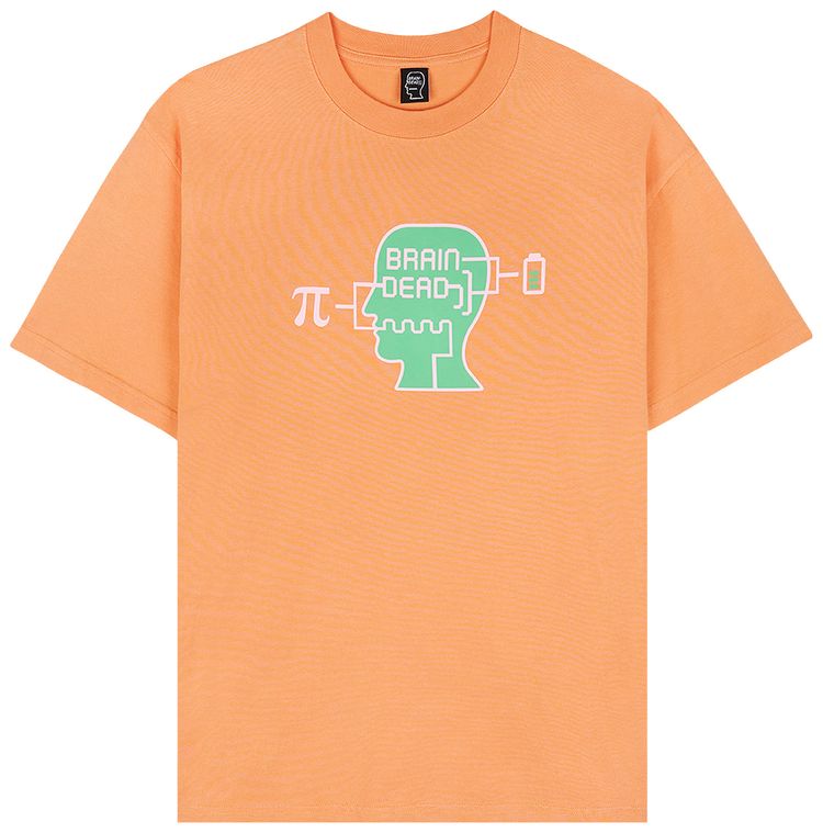Brain Dead Low Battery T Shirt Peach