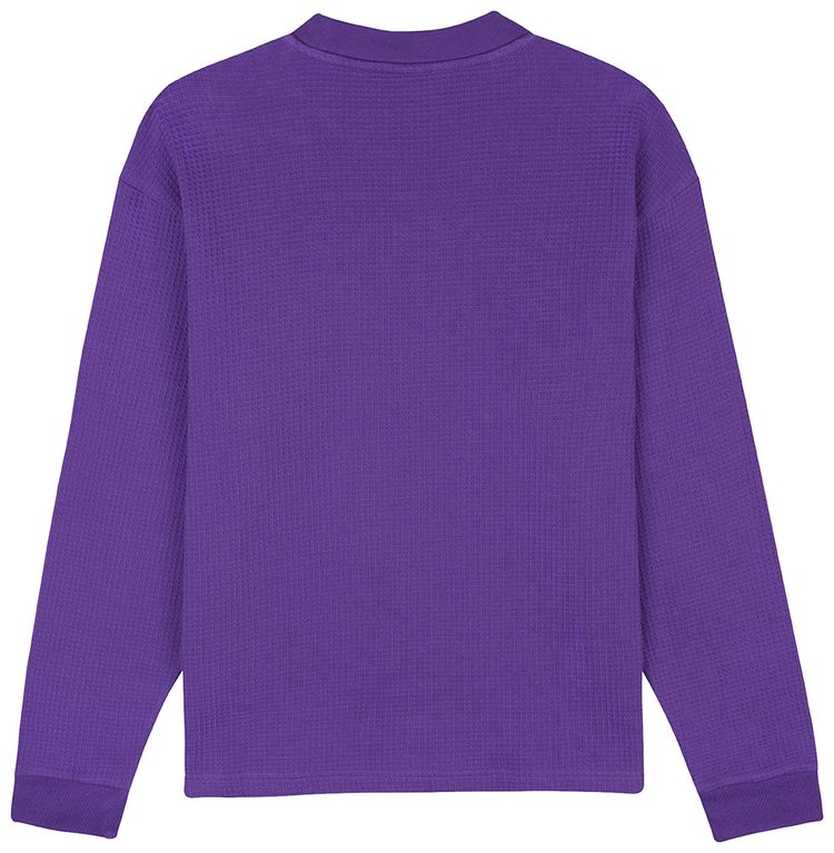 Brain Dead Core Mockneck Waffle Long Sleeve Purple