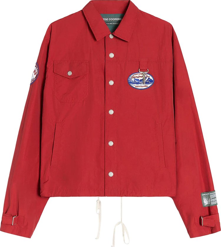 Reese Cooper Patches Nylon Coaches Jacket 'Red'