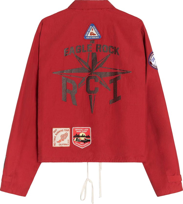 Reese Cooper Patches Nylon Coaches Jacket Red