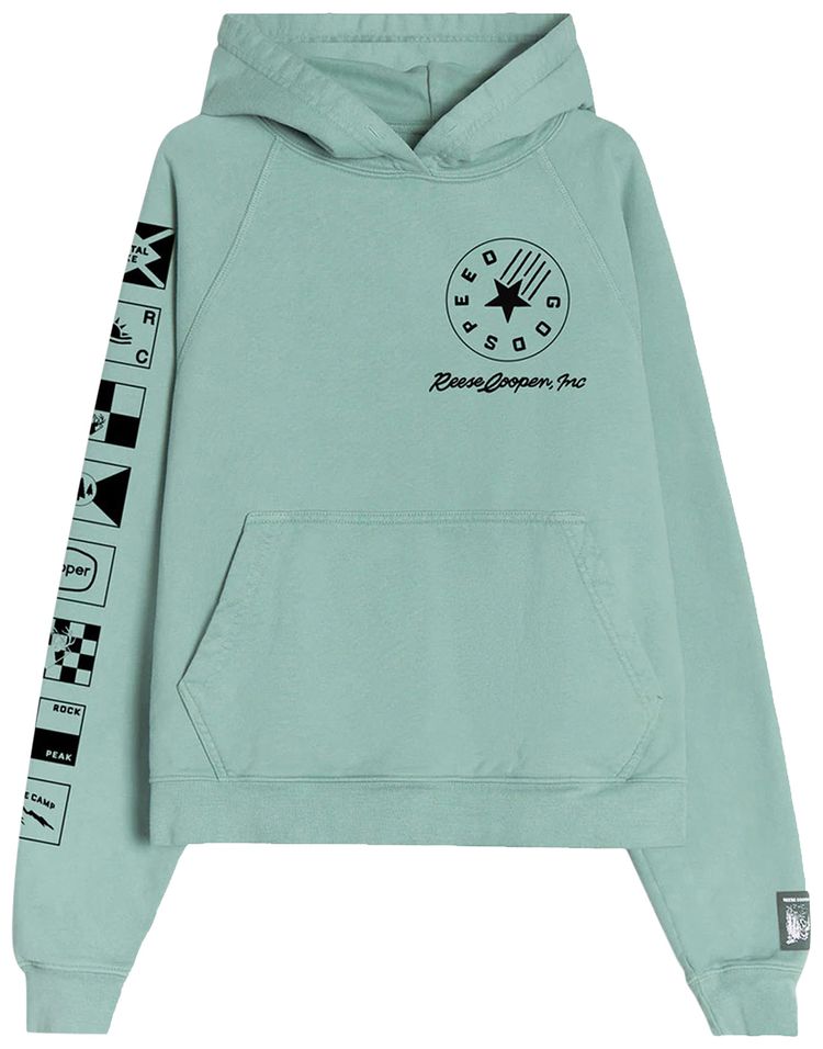 Reese Cooper Flags Hooded Sweatshirt Green
