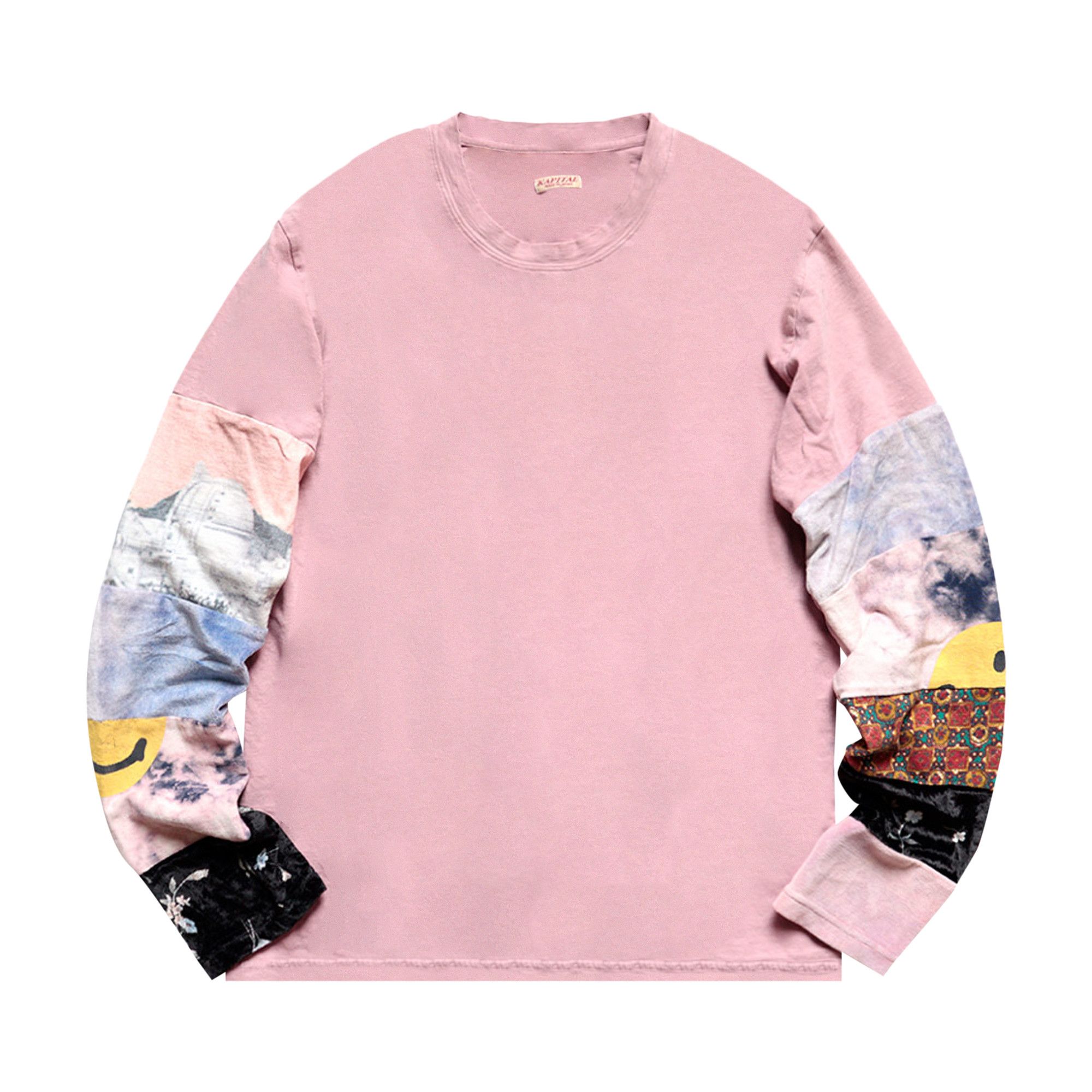 Buy Kapital Tianzhu Hippie Ron Long-Sleeve Tee 'Pink' - K2104LC107