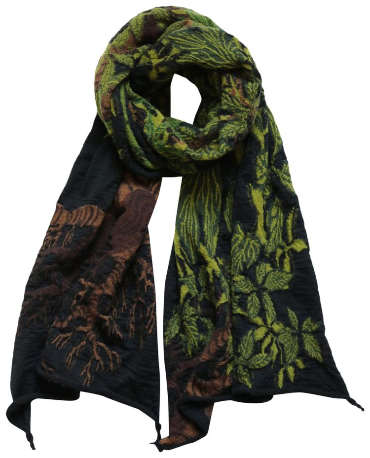 Kapital Compressed Wool Scarf Black