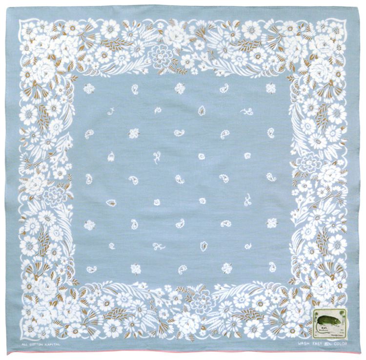 Kapital Fastcolor Selvedge Bandana Sax