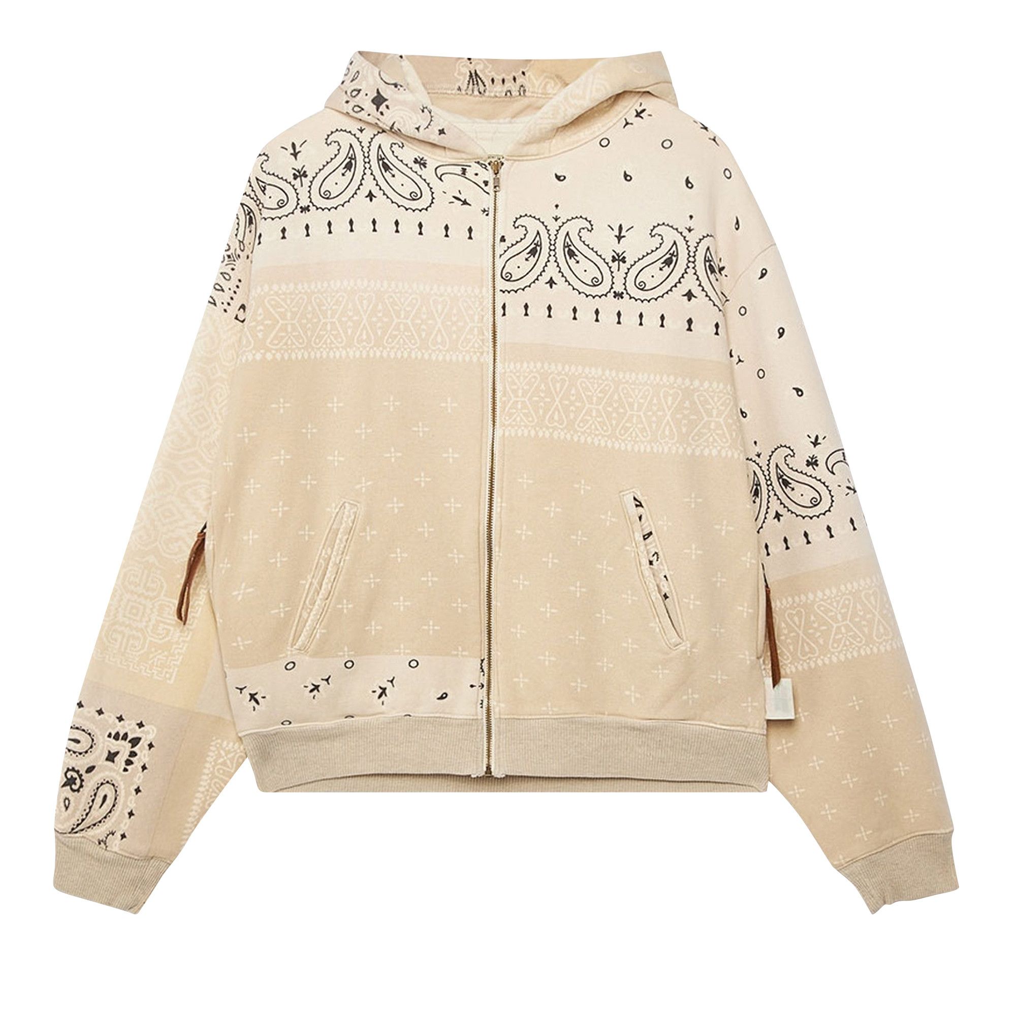 Buy Kapital Fleece Knit Bandana Bivouac Hooded Blouson Ecru EK