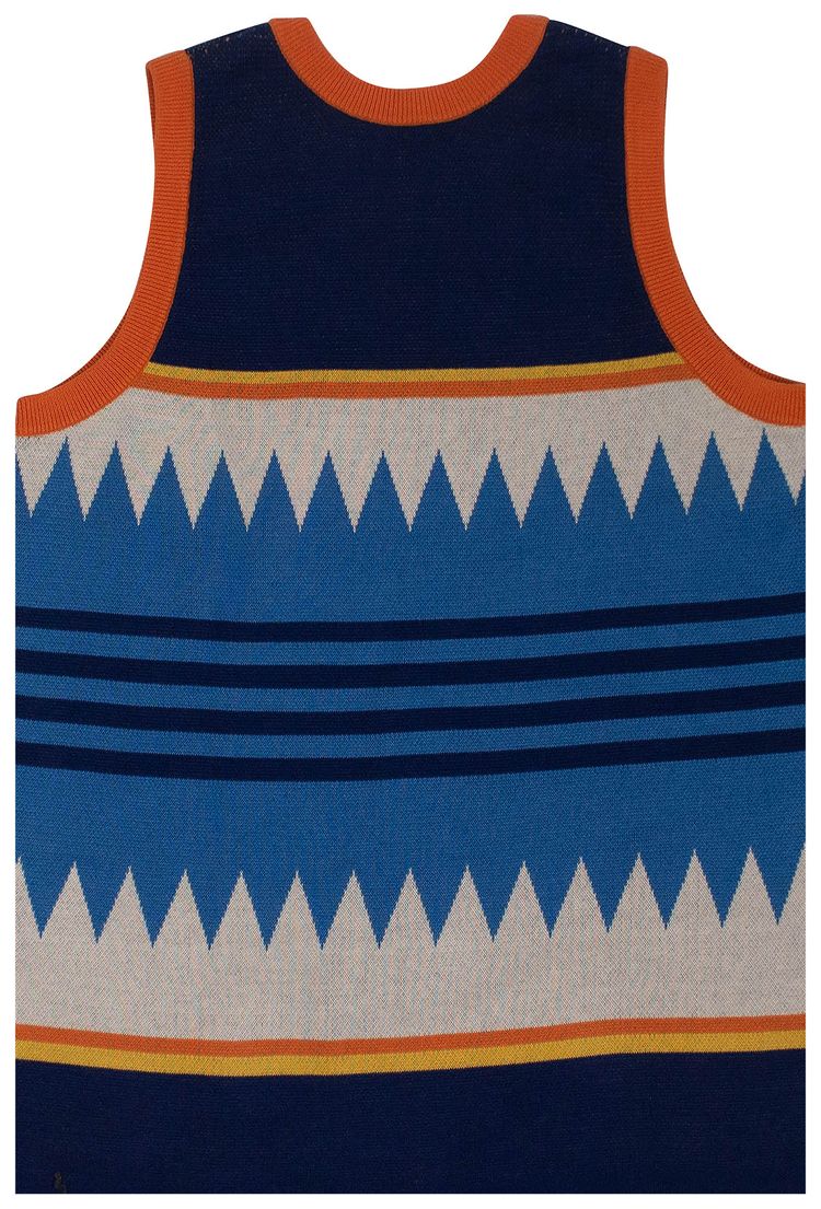 Just Don Shark Basketball Tank Jersey Sweater Blue