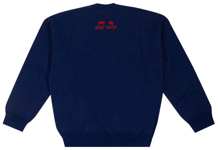 Just Don Sound Globe Pullover Sweater Navy