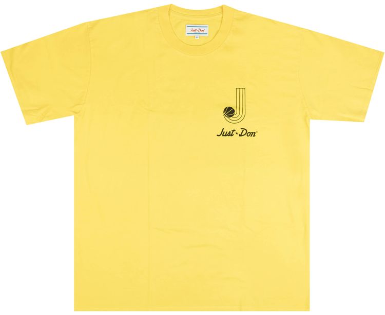 Just Don Record Crew Short Sleeve T Shirt Yellow
